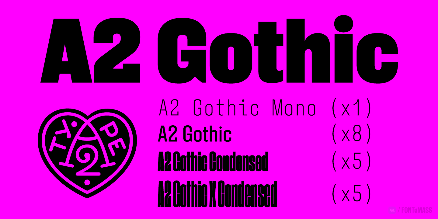 Beispiel einer A2 Gothic-Schriftart #1